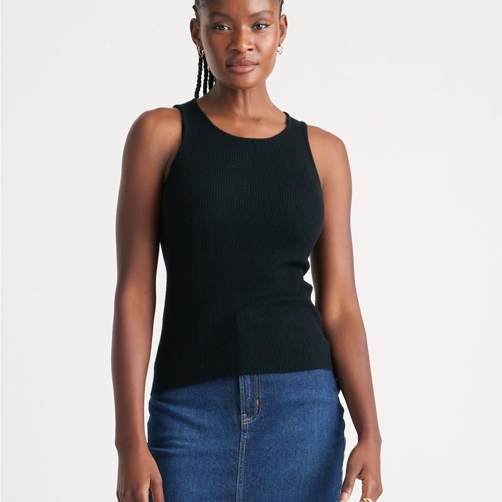 Quince Featherweight Cashmere Ribbed Tank